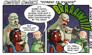 Zombies in Space- Coffin Comics Fun