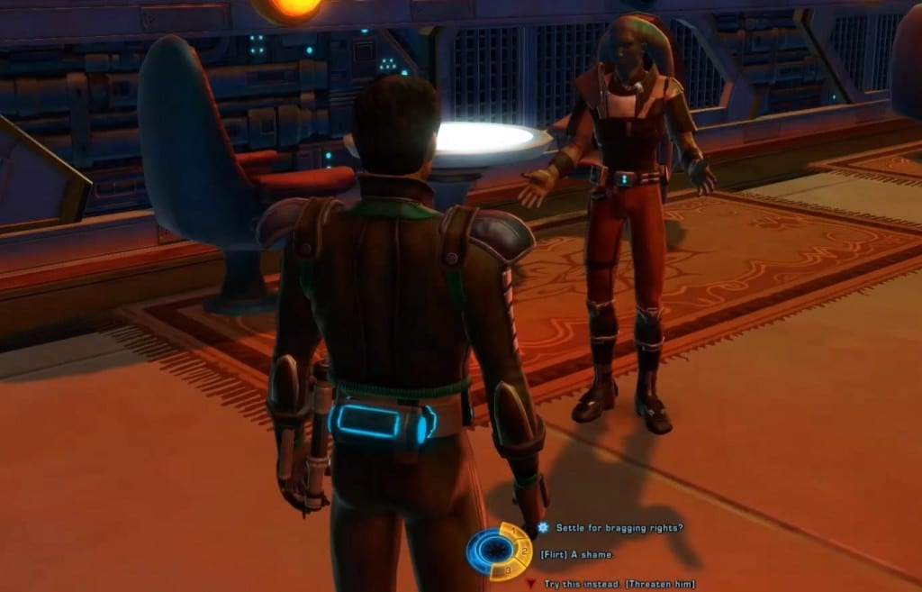 swtor Bounty Hunt Event with Same Sex Flirting