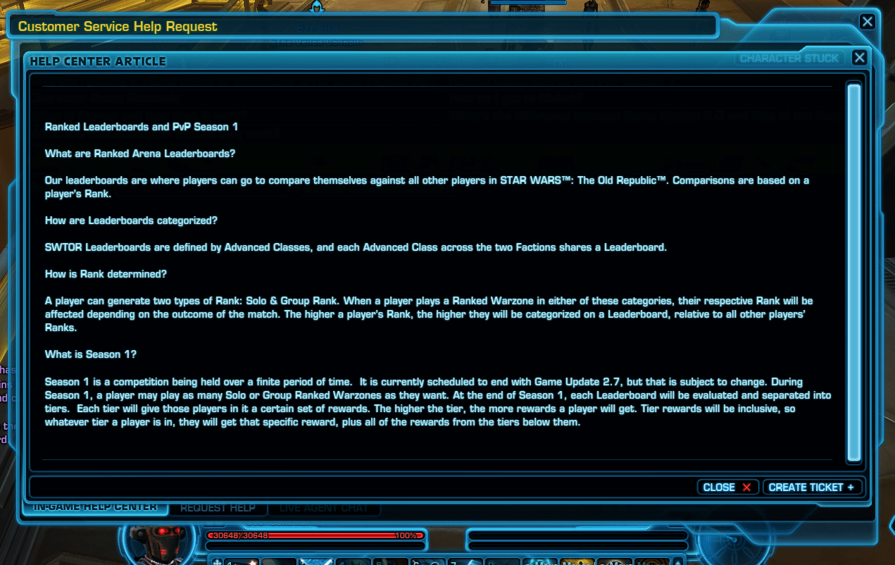 swtor ranked warzones