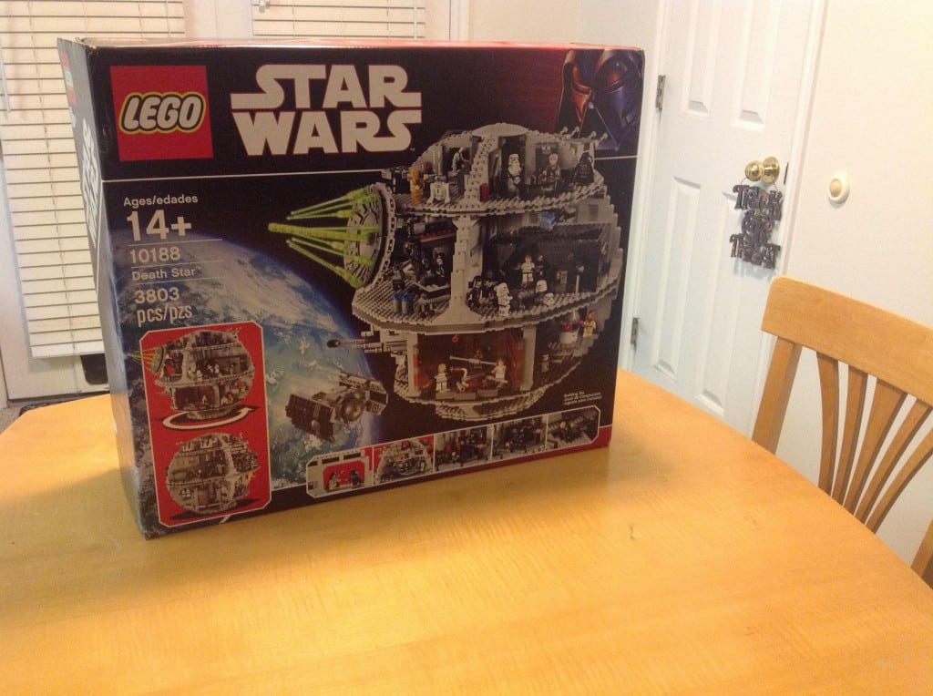 The box was too big to fit into any of the LEGO Store bags.