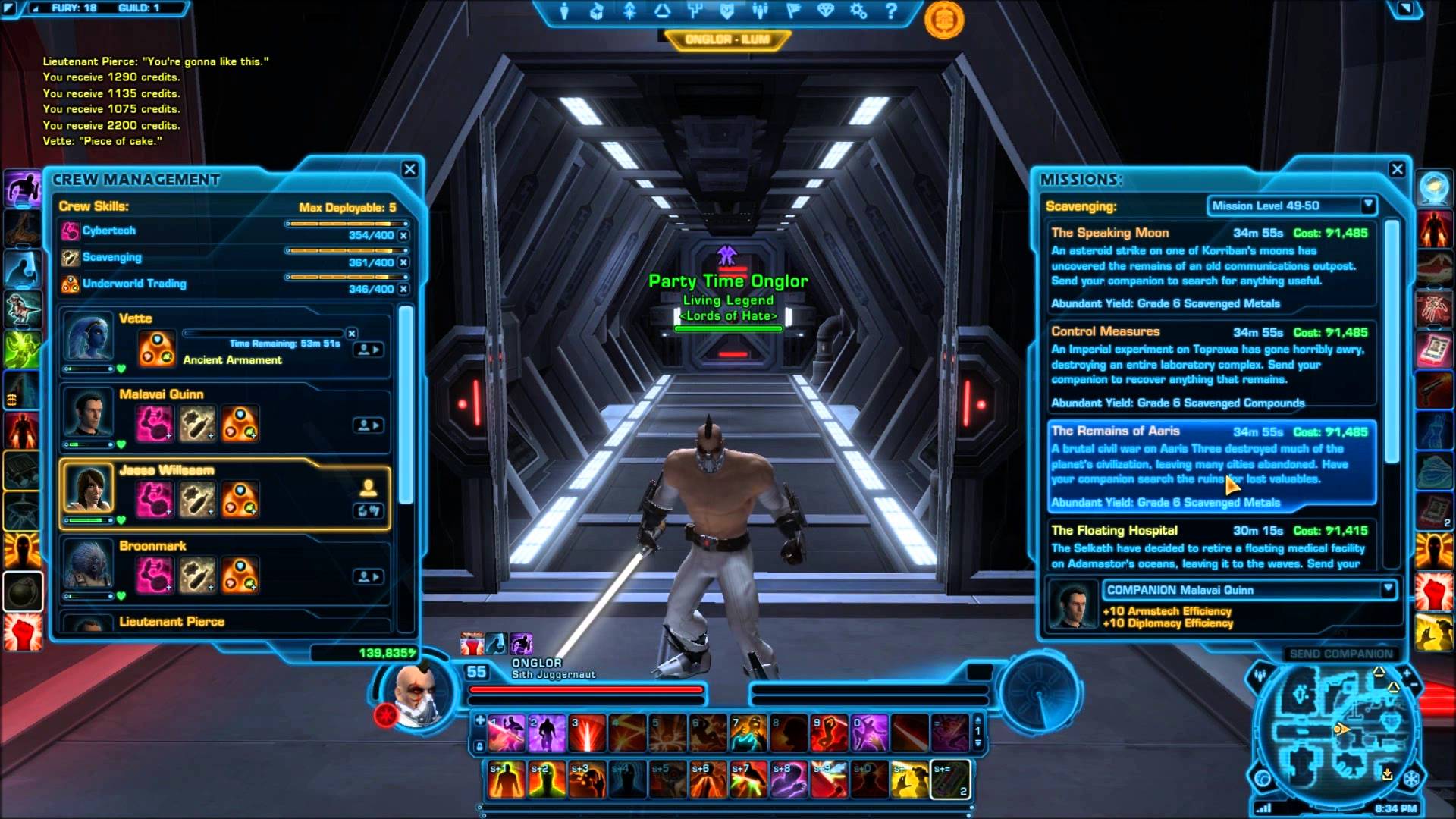 Clarification on Endgame Crafting in SWTOR Fallen Empire