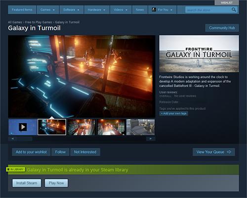Frontwire, the developer behind the upcoming Star Wars Battlefront III remake, Galaxy in Turmoil, has revealed that Valve has agreed to distribute the game on Steam.