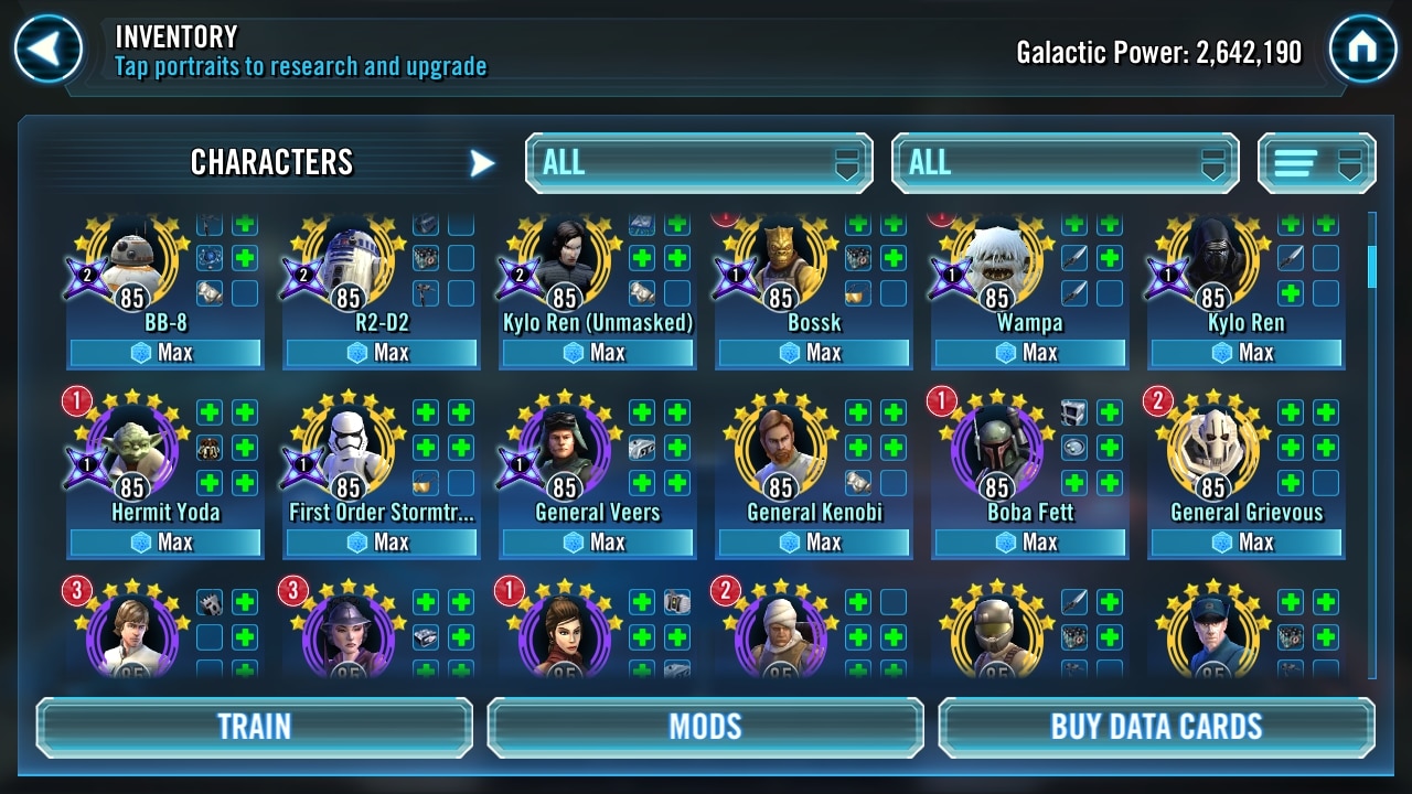 Star Wars Galaxy of Heroes Event Calendar March 2019