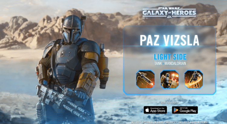 Enfiring The Battlefront: Paz Vizsla Joins Star Wars: Galaxy of Heroes