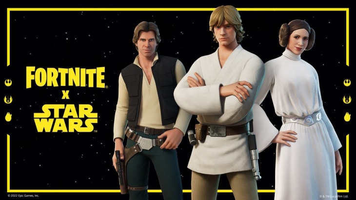 Fortnite Welcomes LEGO Star Wars Skins: Han Solo, Princess Leia, and Luke Skywalker