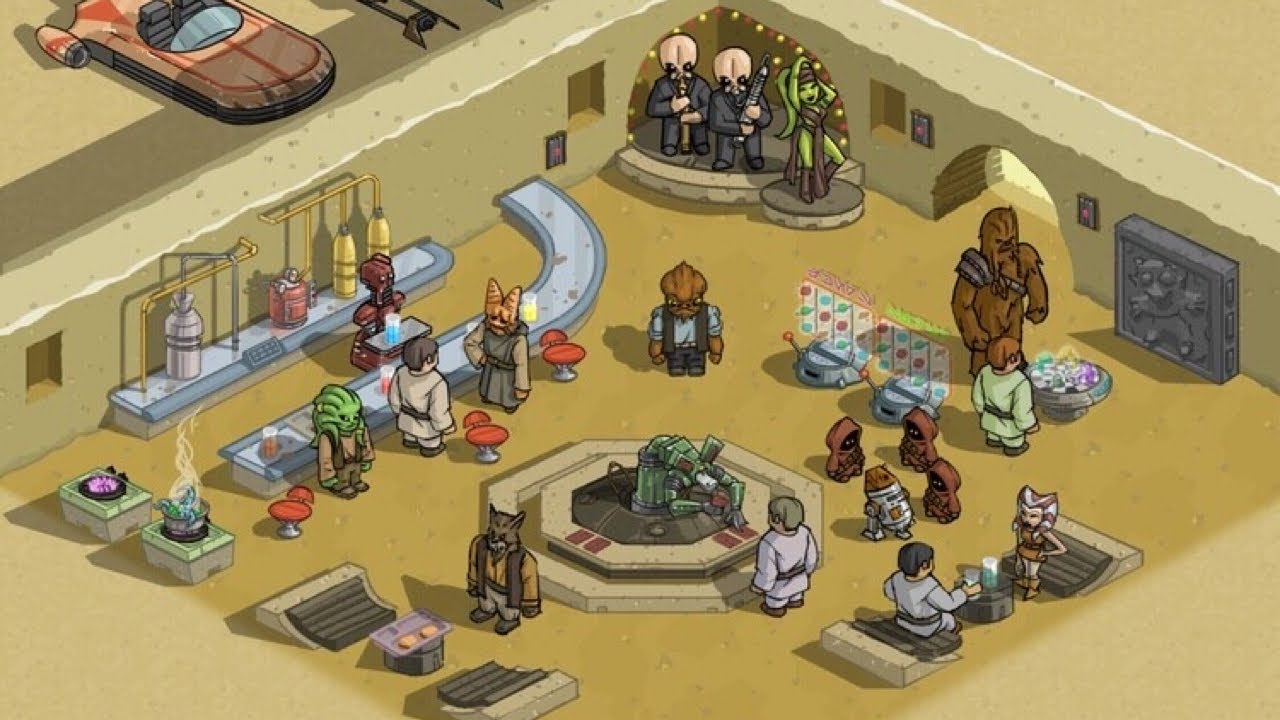 "Explore "Star Wars: Cantina by Zynga" - your guide to managing the galaxy's coolest cantina, facing challenges, and creating stories in the Star Wars universe.