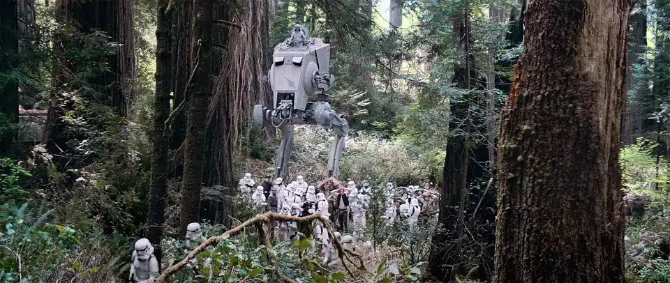 Explore the tragic tale of the California forest, famous as Endor in 'Star Wars', and its devastating transformation. Understand the environmental and cultural impact of this loss.