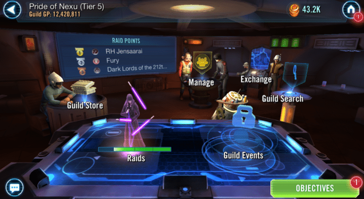 Guild Management and Raids in Star Wars: Galaxy of Heroes