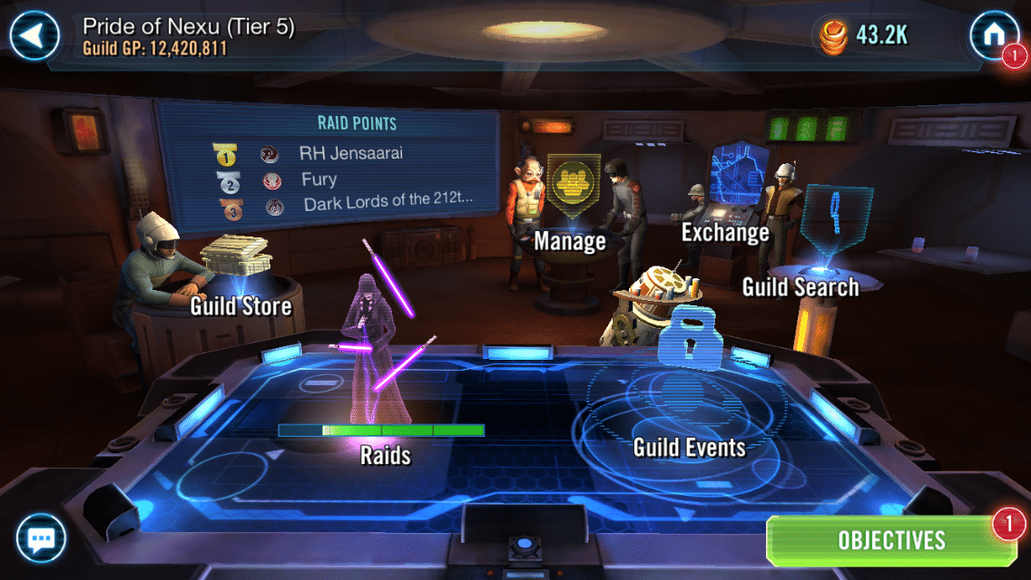 Guild Management and Raids in Star Wars: Galaxy of Heroes