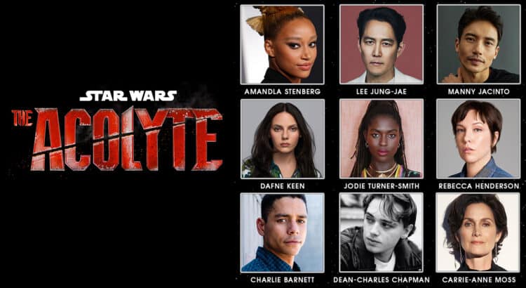 Star Wars: The Acolyte series cast promotional image