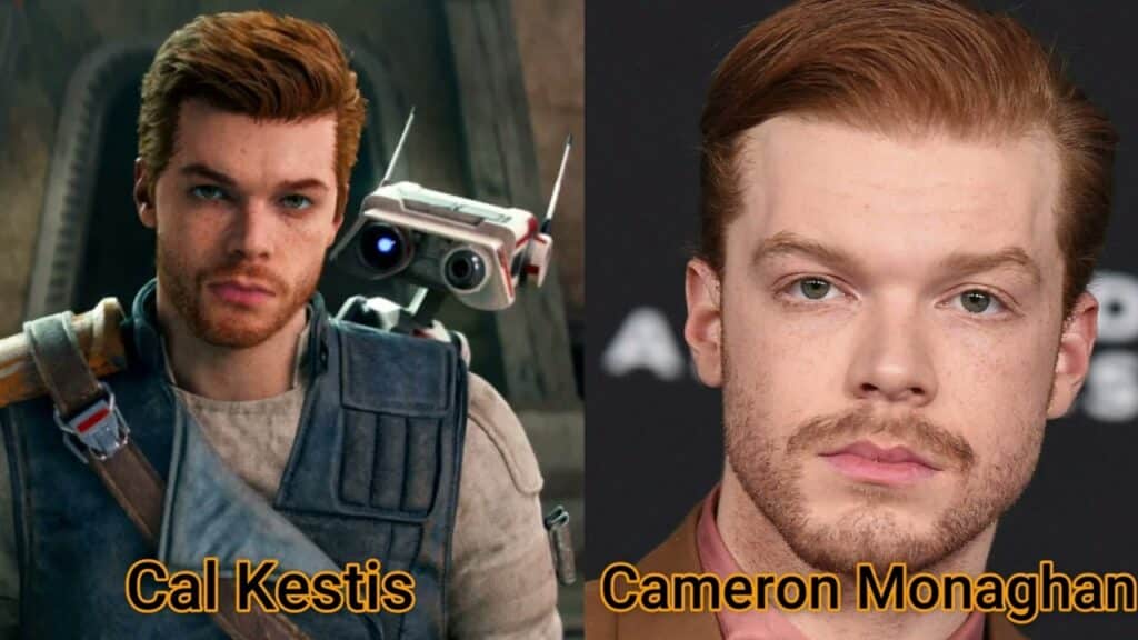 Cal Kestis and Cameron Monaghan side by side comparison.