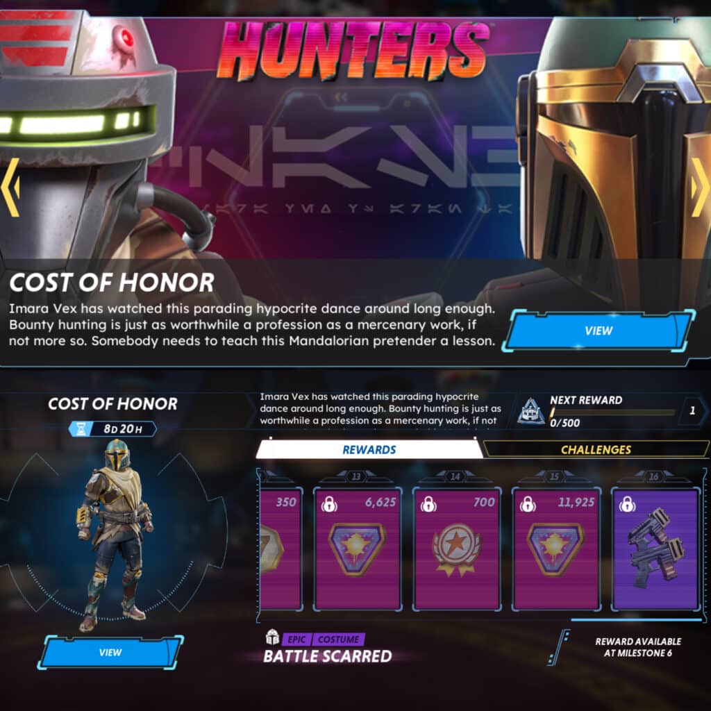 Promotional graphic for video game featuring Mandalorian theme