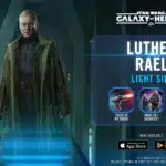 Star Wars Galaxy of Heroes game featuring Luthen Rael.