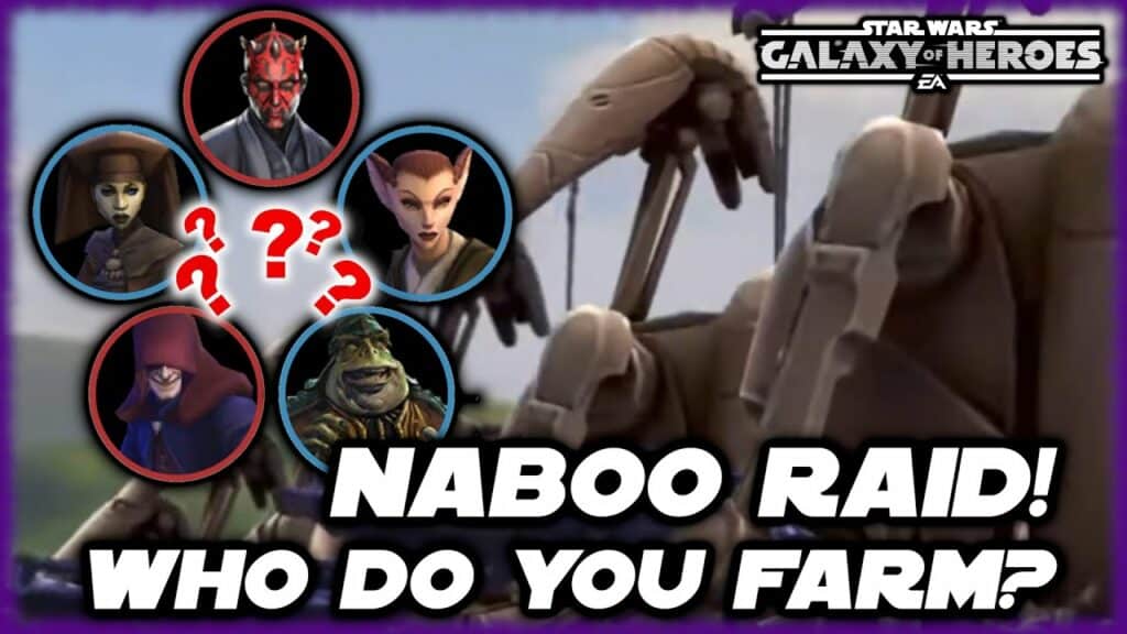 Star Wars game characters and Naboo Raid question