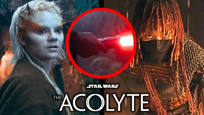 Star Wars: The Acolyte characters with dramatic lighting