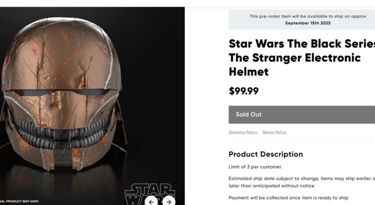 The Stranger Mask from Hasbro's Star Wars: The Acolyte: Sold Out in Record Time