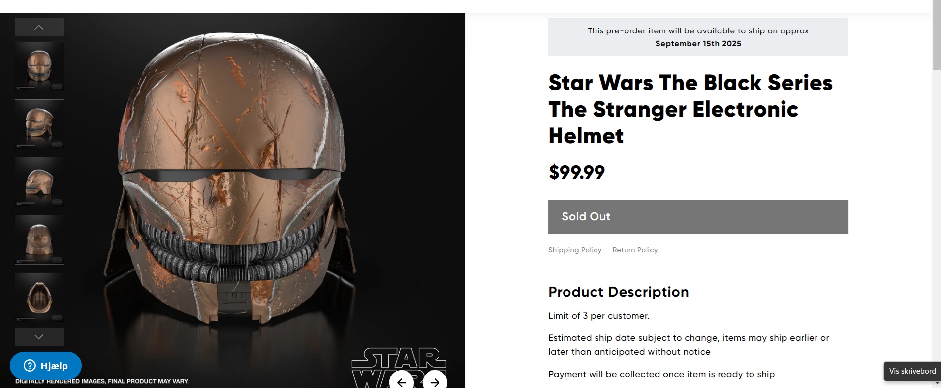 The Stranger Mask from Hasbro's Star Wars: The Acolyte: Sold Out in Record Time