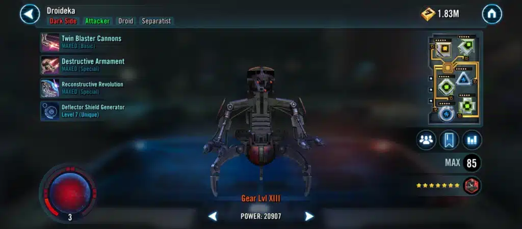Droideka New character model in Star Wars: Galaxy of heroes