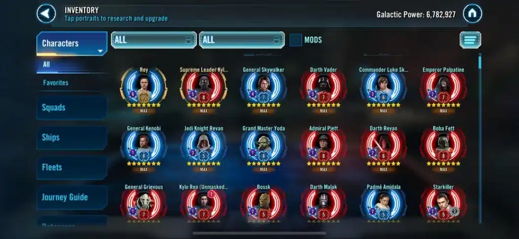 Star Wars: Galaxy of Heroes New Character Models