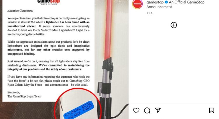 May the Laughter Be With You: GameStop’s Lightsaber Label Blunder Goes Viral