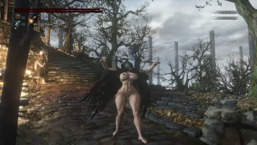 Bloodborne Crowfeather Female Nude Mod