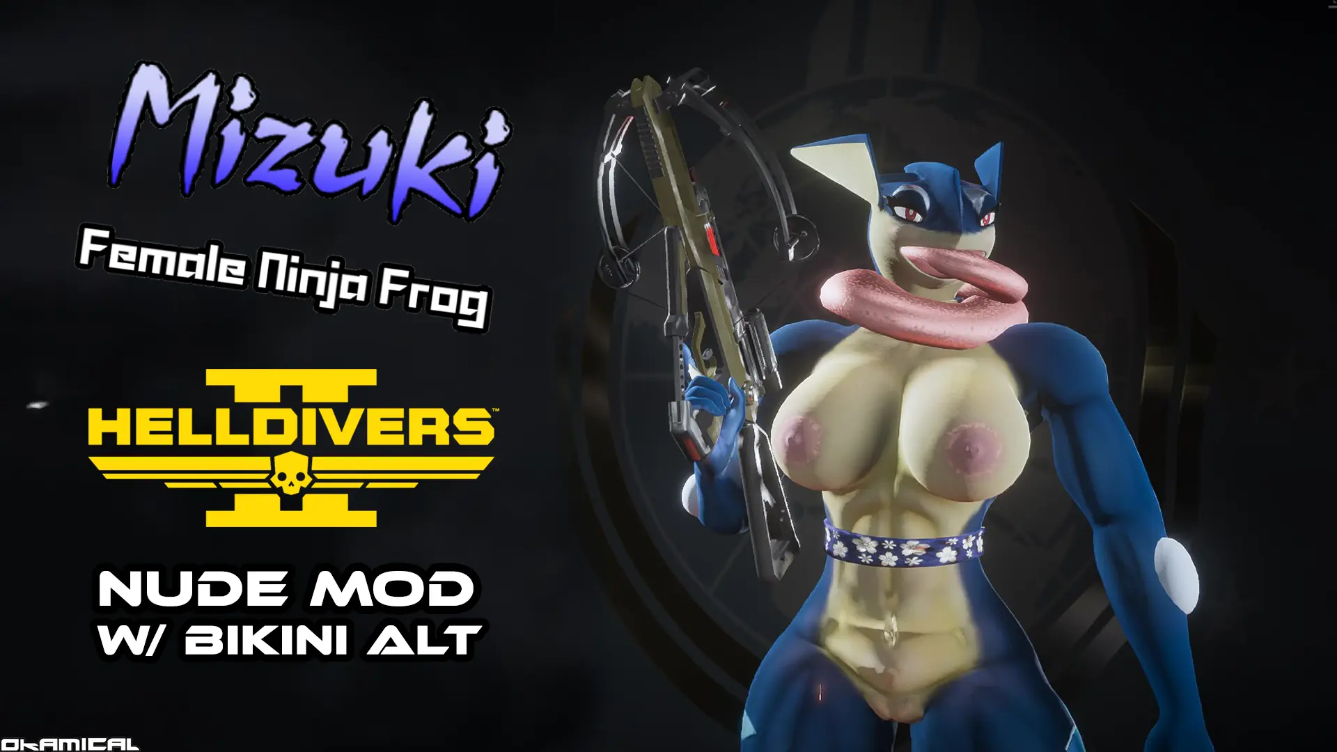 Helldivers 2: Mizuki FemaleNinjaFrog - Nude Mod