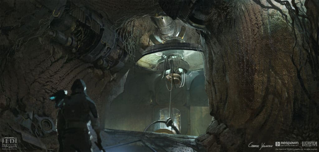 Concept Art of the Meditation Chamber in Star Wars Jedi: Survivor