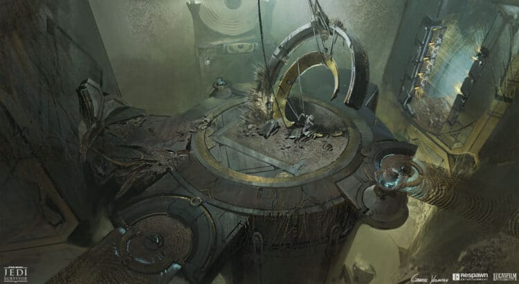 Concept Art of the Meditation Chamber in Star Wars Jedi: Survivor