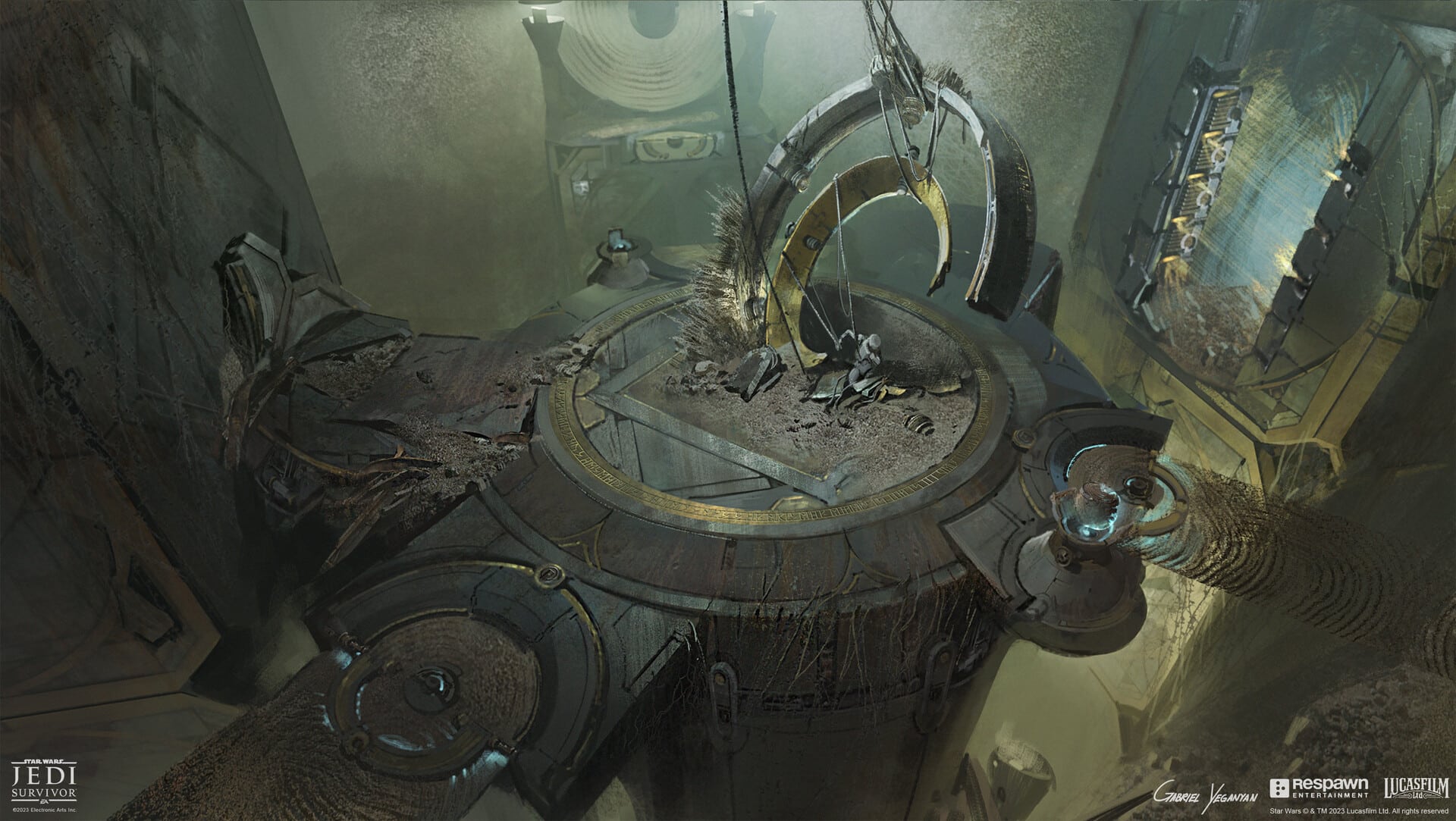 Concept Art of the Meditation Chamber in Star Wars Jedi: Survivor