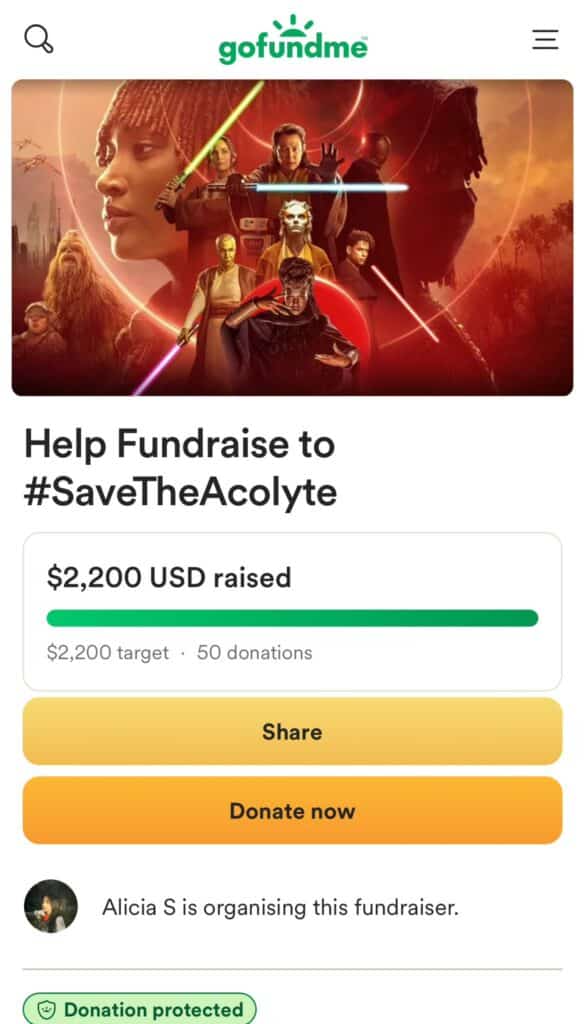 Star Wars Fans Are Raising Money to #SaveTheAcolyte: The Times Square Billboard Campaign