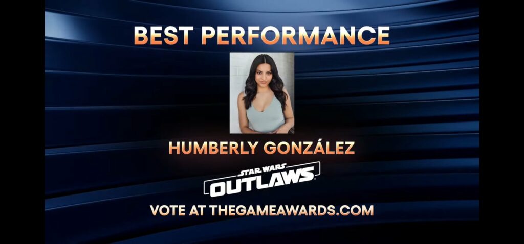 Star Wars Outlaws Nominated for Best Action/Adventure Game, Innovation in Accessibility, and Best Performance by Humberly González at The Game Awards 2024