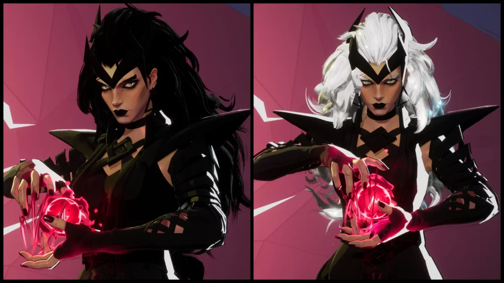 Marvel Rivals: Scarlet Witch Goth Makeup and Black Clothing Mod Review