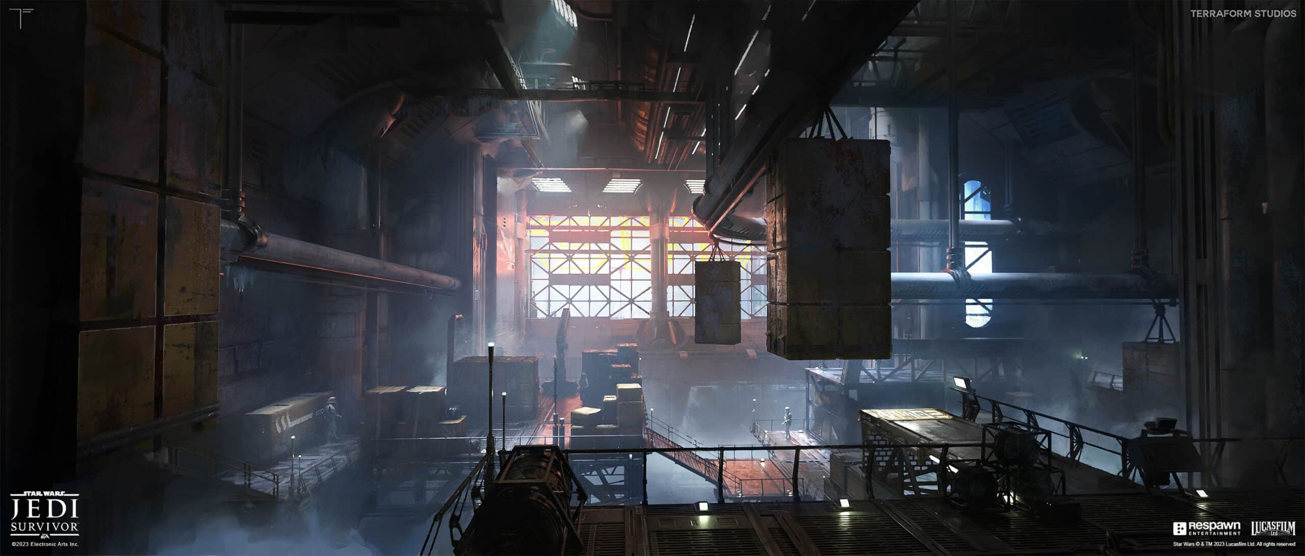 Exploring the Stunning Concept Art of the Coruscant Meat Factory in Star Wars Jedi: Survivor