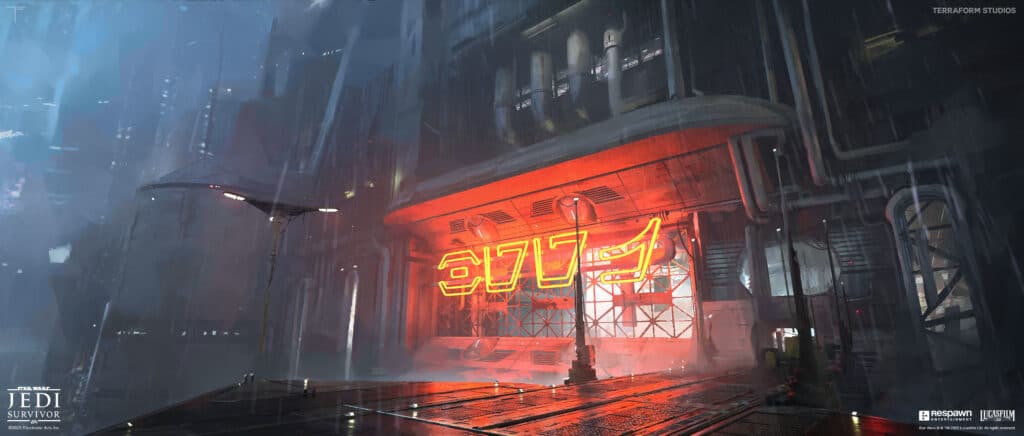 Exploring the Stunning Concept Art of the Coruscant Meat Factory in Star Wars Jedi: Survivor