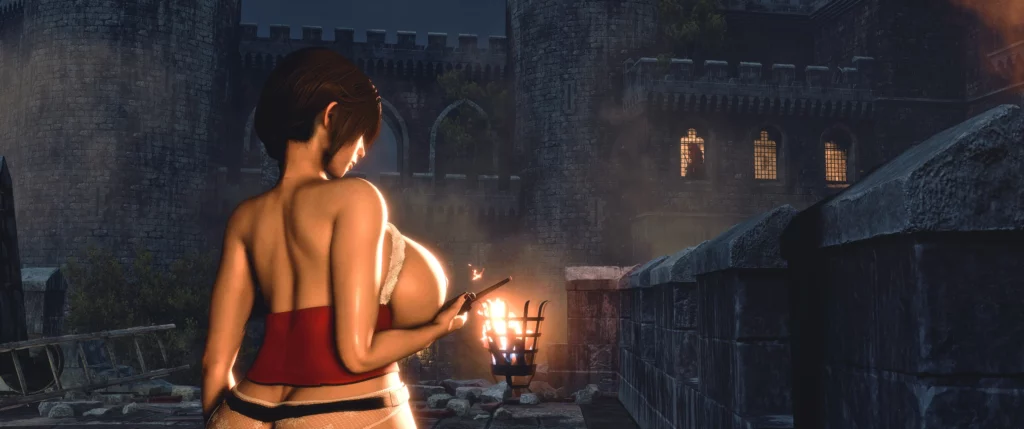 Resident Evil 4 (2023): NSFW Sexy Exposed Christmas Costume for Ada Mod