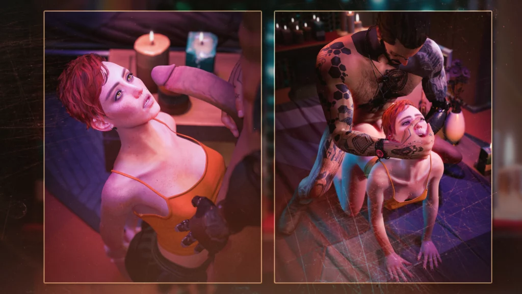 Cyberpunk 2077: Pose Pack Featuring 21 Male/Female Poses Centered Around Female Submission