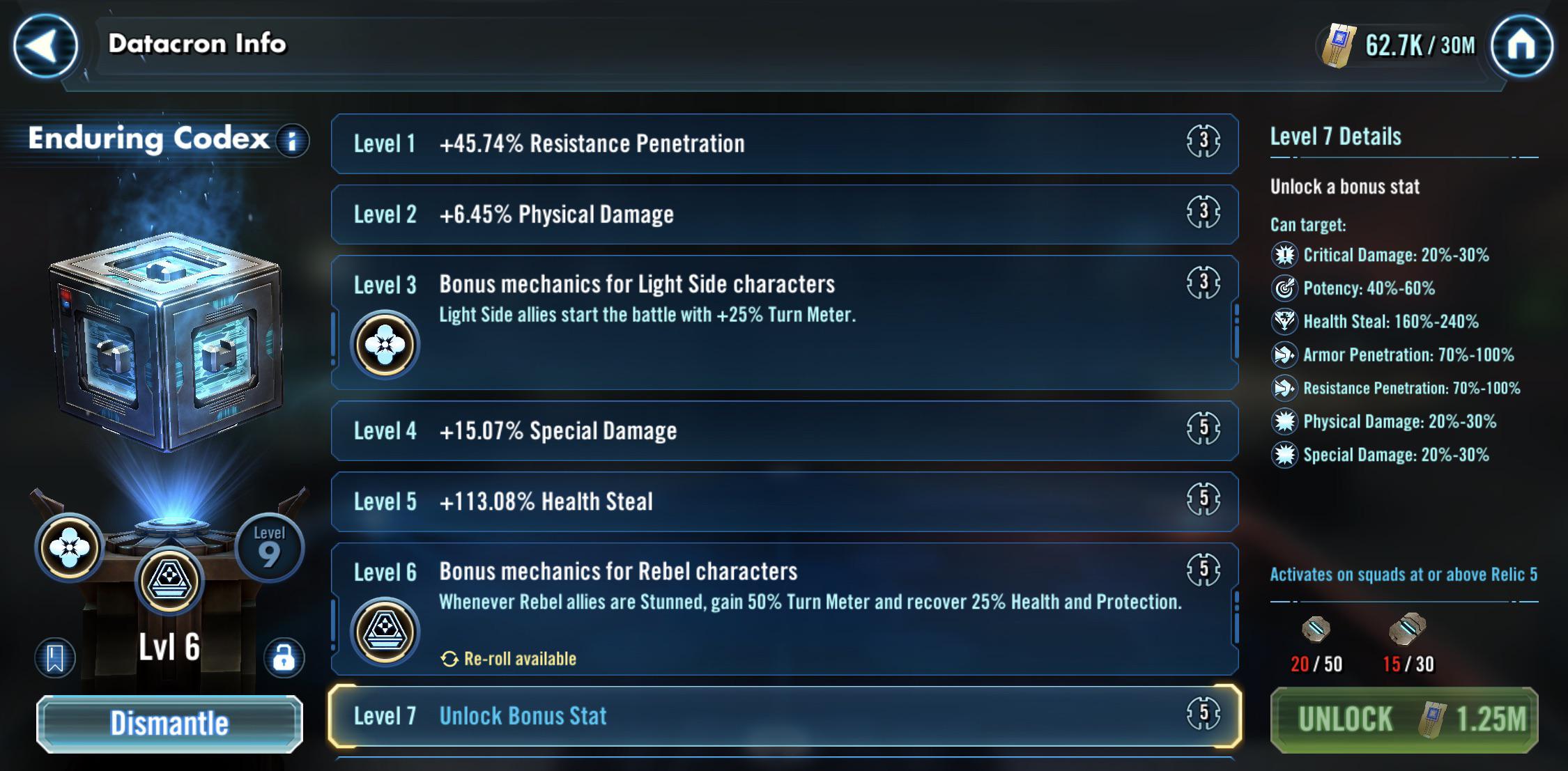 SWGOH: Datacron Set 19