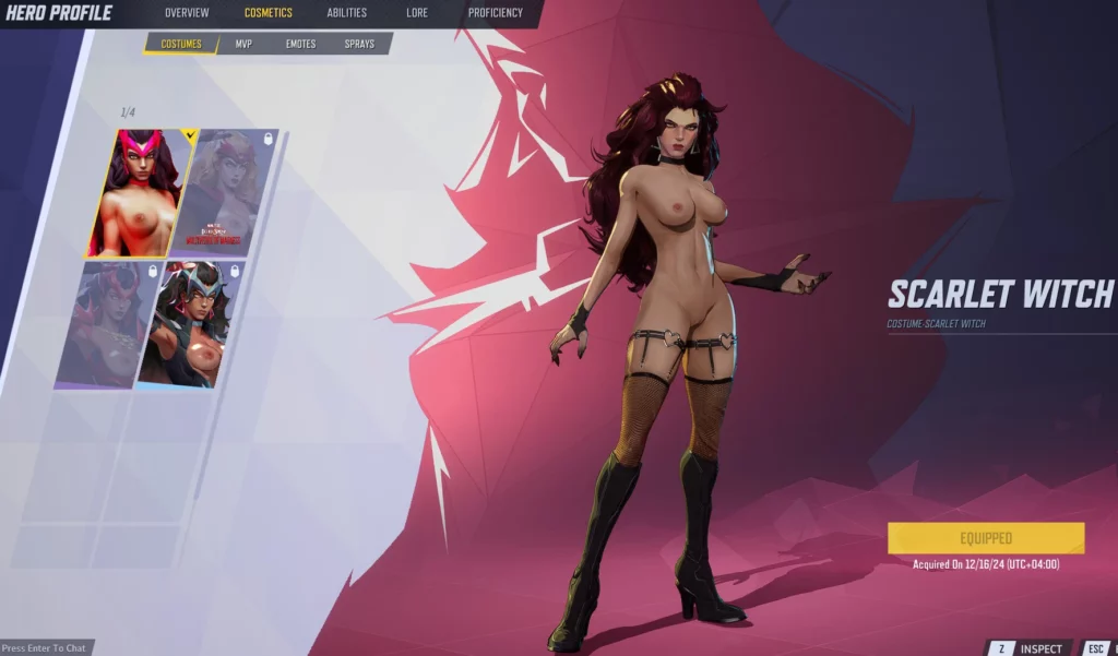 Marvel Rivals Mod: Scarlet Witch – NSFW UI Elements