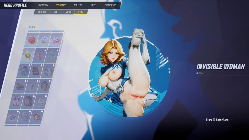 Marvel Rivals Mod: Invisible Woman NSFW UI Elements