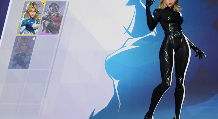 Marvel Rivals Mod: Invisible Woman in a Black Sexy Latex Dress