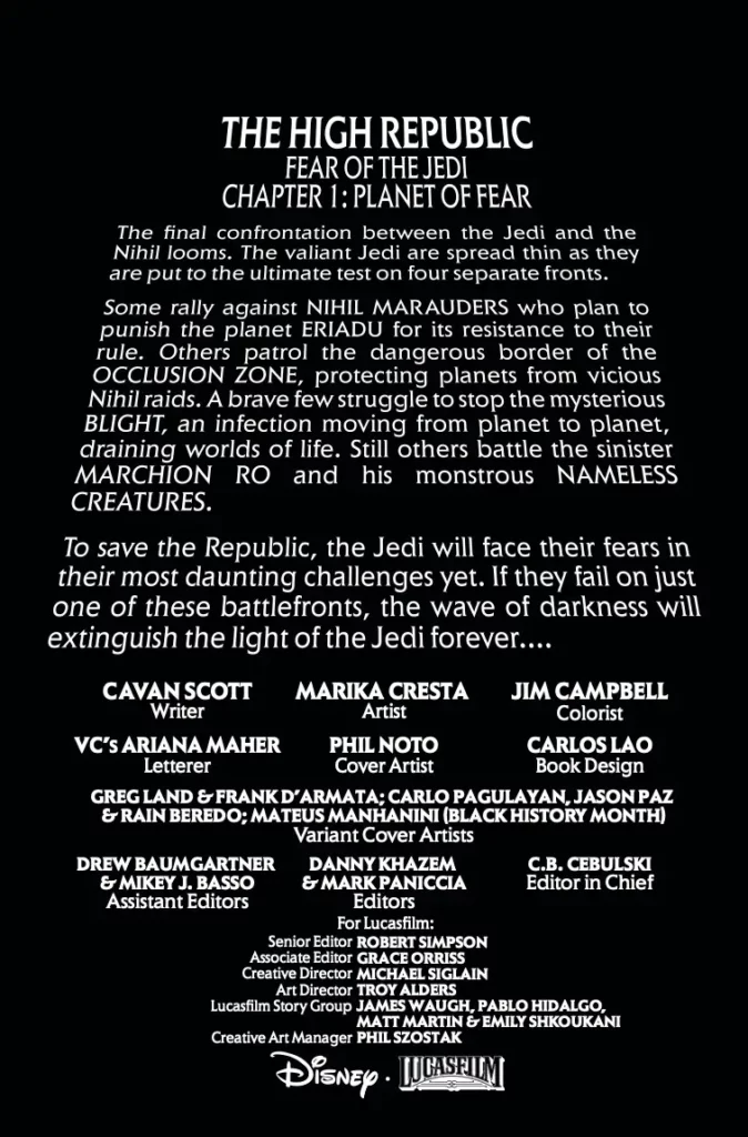 Star Wars: The High Republic – Fear of the Jedi #1 Brings a Dark Twist to the Golden Age