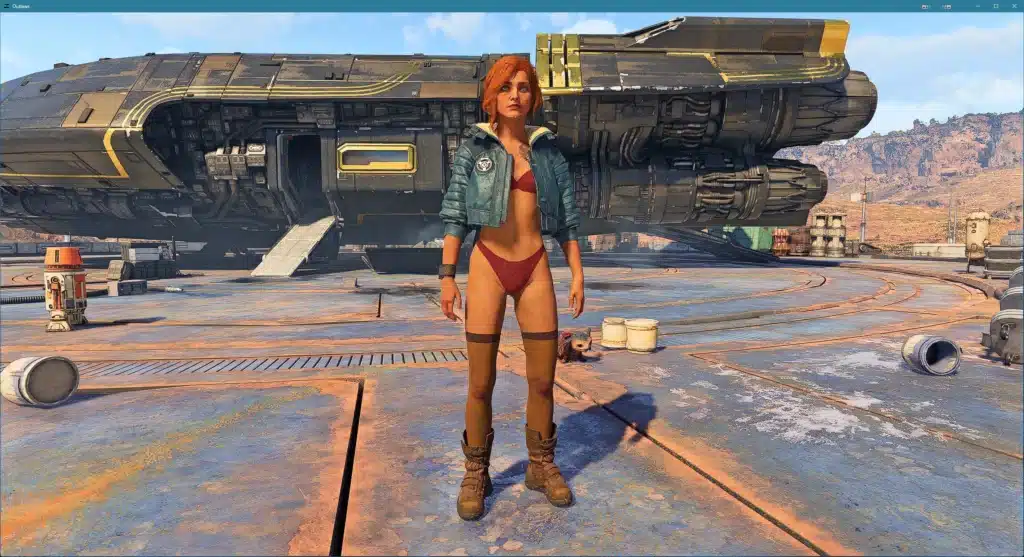 Discover the Outfit18plus mod for Star Wars Outlaws, restoring Kay Vess' real clothes without hidden body parts.