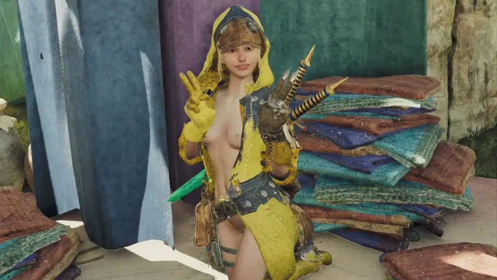 Discover the Arsinia Skimpy Hope Armor mod for Monster Hunter Wilds, bringing a sleek and daring new look to your hunts