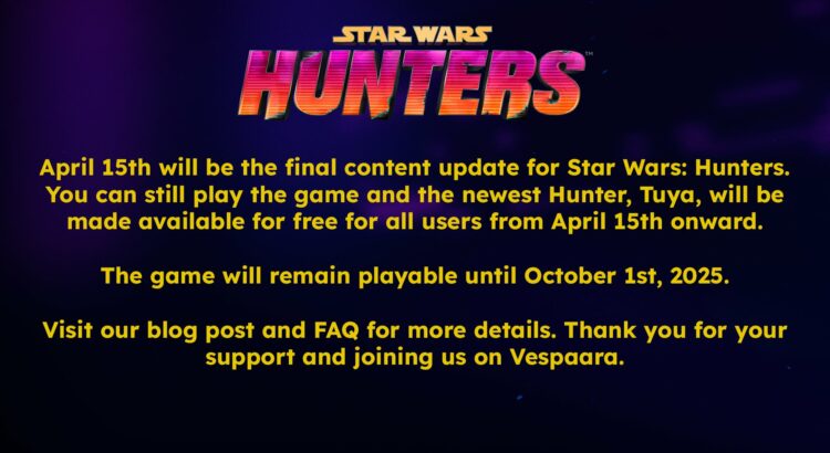 Star Wars: Hunters is Shutting Down – The Sunset on Vespaara