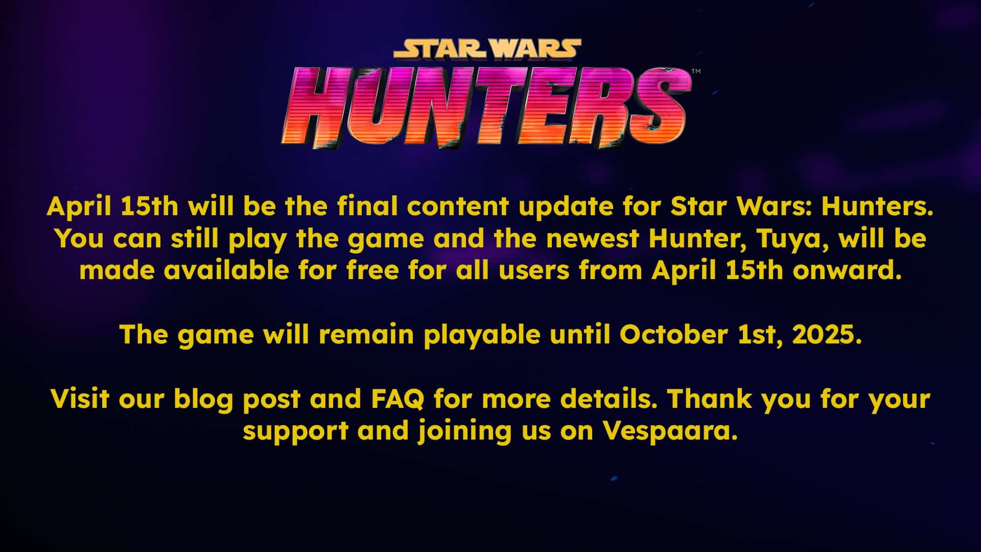 Star Wars: Hunters is Shutting Down – The Sunset on Vespaara