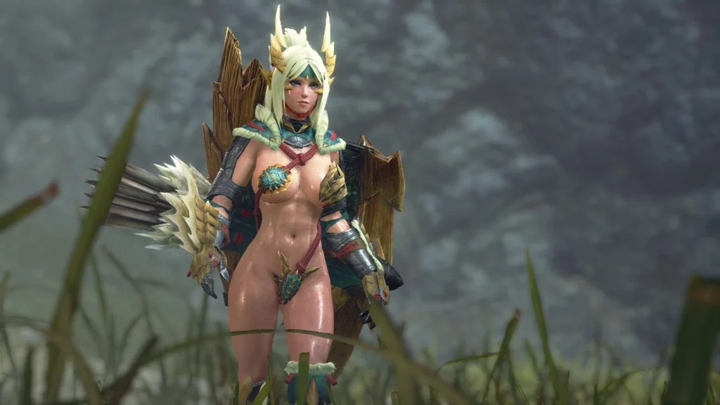 Turn up the heat with the skimpy Zinogre armor replacer mod for Monster Hunter Rise. A stylish, NSFW redesign that blends fashion and fantasy.
