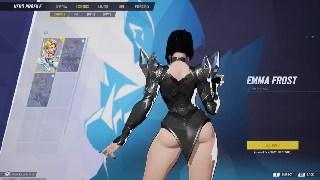 Unleash bold style with the Goth Mommy Emma Frost mod for Marvel Rivals. This NSFW visual overhaul brings high fashion, attitude, and chaos to the arena.