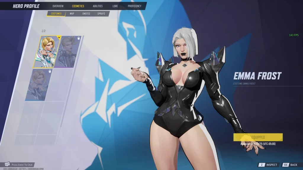 Unleash bold style with the Goth Mommy Emma Frost mod for Marvel Rivals. This NSFW visual overhaul brings high fashion, attitude, and chaos to the arena.