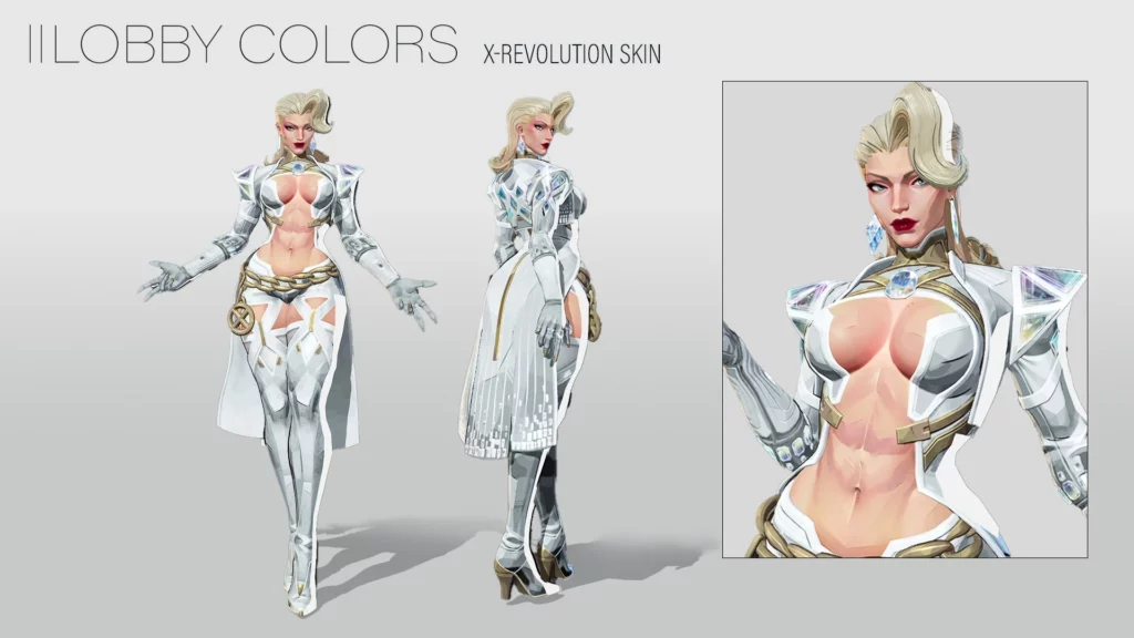 Discover the NSFW Emma Frost White Queen mod for Marvel Rivals. This naughty collection turns up the heat with a bold new look for the iconic telepath.