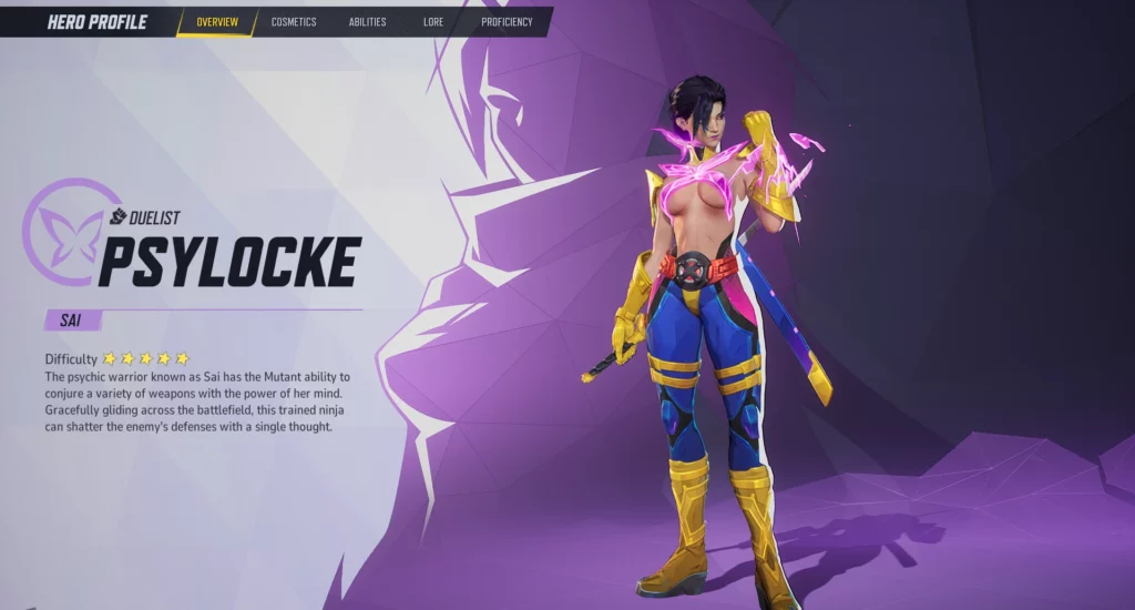Discover the Skimpy Psylocke Retro X-Uniform mod for Marvel Rivals. A bold and nostalgic throwback that brings Psylocke’s classic look back with a daring twist.